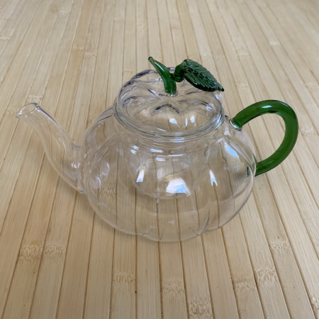 Заварник чайный Зеленый лист стеклянный 600 мл